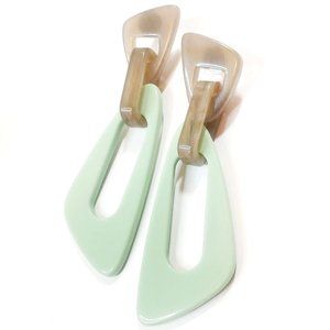 Retro Atomic Midcentury Modern Pinup Girl Acrylic Earrings